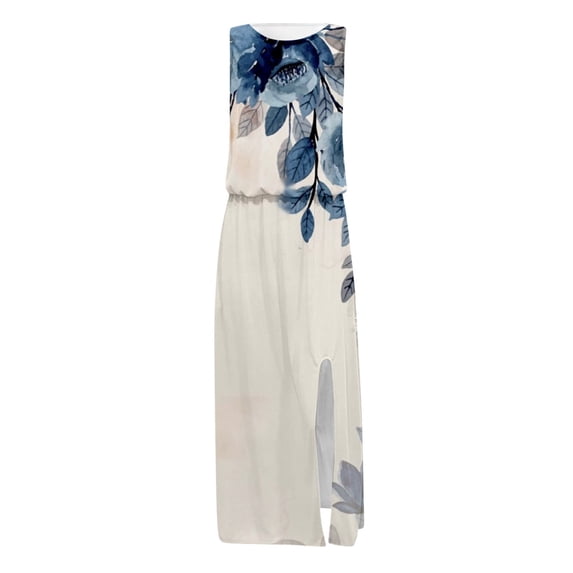 Vedolay Shirt Dress Women's Relaxed-Fit Muscle-Sleeve Swing Dress,Dark Blue L