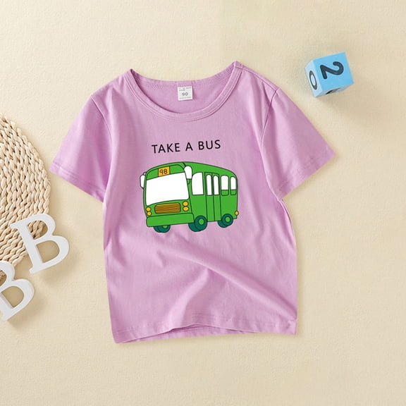 Vedolay Shirt For Boy Toddler Boy Print Shirt Short Sleeve Tops Casual Tee Summer Clothes,Red 12-18 Months