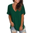 thumbnail image 1 of Vedolay Shirt Women's Tech Stretch Short-Sleeve Crewneck T-Shirt,G-Green S, 1 of 4