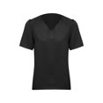 thumbnail image 1 of Vedolay Shirts For Women Women's Tops Floral V Neck Short Sleeve Summer Blouse Shirts,Black L, 1 of 5