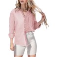 thumbnail image 1 of Vedolay Shirts for Women 2023 Oversized Blouse Beach Top Loose Plus Size Tunic Pink,XL, 1 of 5