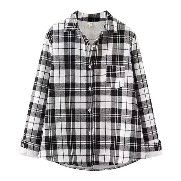 Vedolay Shirts for Women Long Sleeve Womens Button Down Coats Blouse E,L