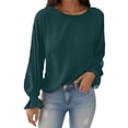 thumbnail image 1 of Vedolay Shirts for Women Trendy Ladies Fashion Women Loose Button Down Shirts Green,L, 1 of 5