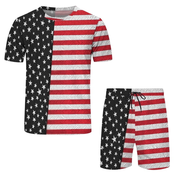 Vedolay Short Outfits For Men 2023 Men Shorts Sets for Summer 2 Piece Short Sleeve T Shirts and Shorts Outfits,Blue M