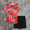 thumbnail image 1 of Vedolay Short Outfits For Men Men's Flower Shirt Hawaiian Sets Casual Short Sleeve Shirt and Solid Quick Dry Beach Shorts,Khaki XL, 1 of 4