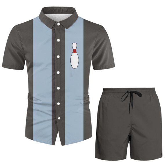 Vedolay Short Outfits Men Tracksuits 2 Piece Set Short Sleeve Casual Beach Sportwear Outfits,Beige M