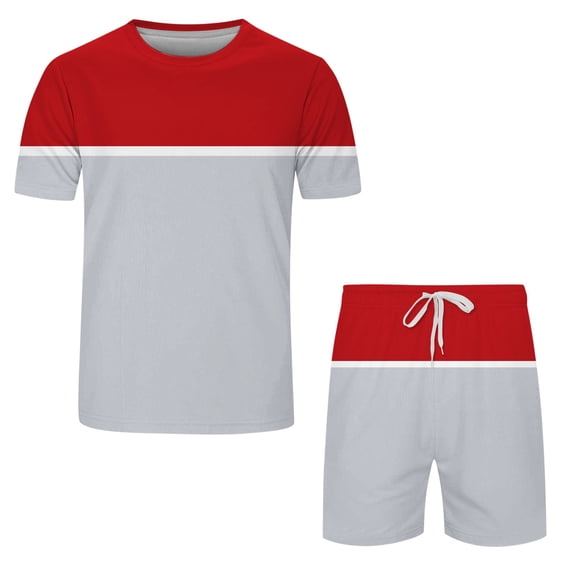 Vedolay Short Outfits Men's Short Sets Outfits 2 Piece Summer Tracksuit Short Sleeve Shirt and Shorts Set,White 3XL