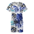 thumbnail image 1 of Vedolay Short Set For Men Casual Summer Men's 2 Piece Outfits Casual Floral Print Shirts and Drawstring Waist Shorts,Khaki M, 1 of 4