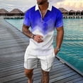 thumbnail image 1 of Vedolay Short Set For Men Casual Summer Men's Mesh T Shirts and Shorts Set Summer Outfits 2 Piece Tee Workout Set,Blue S, 1 of 3