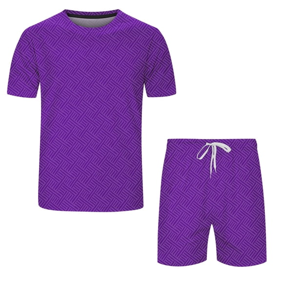 Vedolay Short Set Men's 2 Piece Outfits Tracksuits Summer Fashion Casual Short Sleeve and Shorts set,Gray M