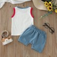 thumbnail image 1 of Vedolay Short Sets Boy 2 Piece Outfits Boy Summer Clothes Outfits Short Sleeve Funny Letter Print T-Shirt Camo Shorts Clothing Set,White 3-6 Months, 1 of 5