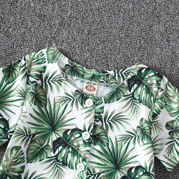 Vedolay Short Sets For Boy Boy's Graphic T-Shirt and Shorts Two-Piece Set,Green 6-9 Months