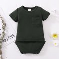 thumbnail image 1 of Vedolay Short Sets For Girls Kids Summer Sport T-Shirt and Shorts Set Plaid Print Clothing Sets,Khaki 18-24 Months, 1 of 5