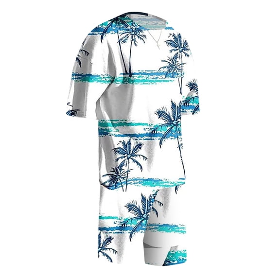 Vedolay Short Sets For Men Men Short Outfits 2 Piece Casual Summer Tracksuit Short Sleeve T-Shirt and Shorts Set,White 5XL