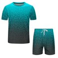 thumbnail image 1 of Vedolay Short Sets For Mens Men's 2 Piece Outfits Color Block Short Sleeve T Shirt and Shorts Set with Pockets,Red 3XL, 1 of 3