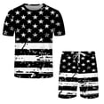 thumbnail image 1 of Vedolay Short Sets Men 2 Piece Outfits 2023 Mens Summer 2 Piece Set Short Sleeve T Shirts and Shorts Stylish Casual Sweatsuit Set,Red S, 1 of 3