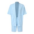 thumbnail image 1 of Vedolay Short Sets Men 2 Piece Outfits Men 2 Piece Outfits Summer Casual Crew Neck Shirts and Fit Shorts Set,Light Blue XL, 1 of 5