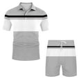 thumbnail image 1 of Vedolay Short Sets Men 2 Piece Outfits Mens Short Sets 2 Piece Outfits Summer Stars Stripe Patriotic T Shirts and Shorts Set,Black 3XL, 1 of 5