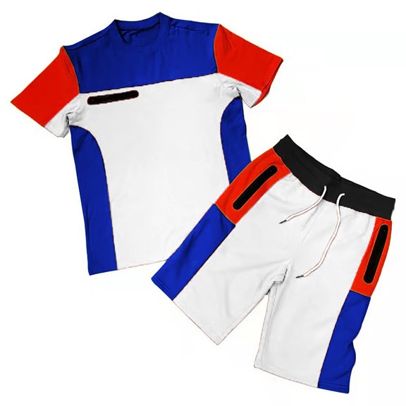 Vedolay Short Sets Men 2 Piece Outfits Vacation Men's Shorts Set Summer Lightweight for Men 2 Piece Shorts Tracksuit,White 3XL