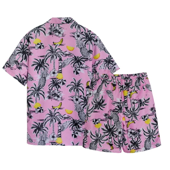 Vedolay Short Sets Men's Summer 2 Piece Tracksuit Casual Short Sleeve Shirts and Classic Fit Sport Shorts Set,Red XL