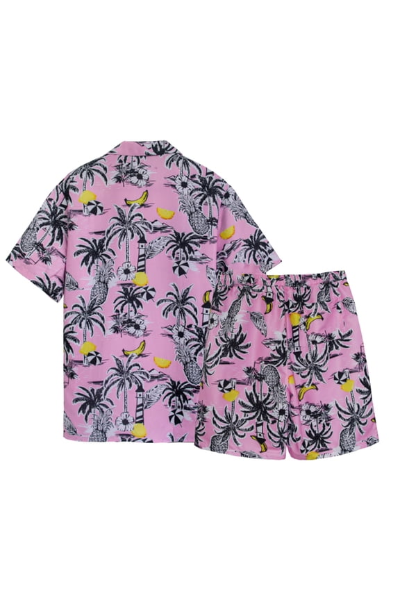 Vedolay Short Sets Men's Summer 2 Piece Tracksuit Casual Short Sleeve Shirts and Classic Fit Sport Shorts Set,Red XL