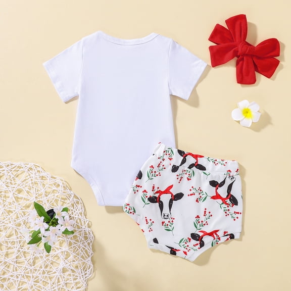 Vedolay Shorts Sets Girls 2 Piece Girl Summer Clothes Sleeveless Ribbed Tops + Shorts Set 2PCS Girls Casual Outfits,White 3-6 Months