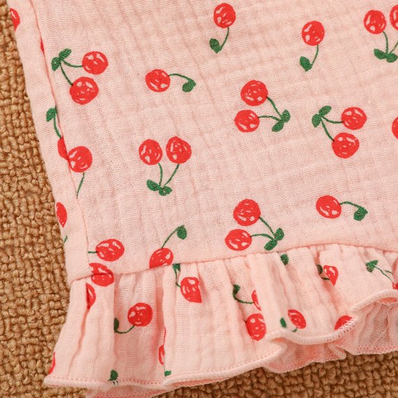 Vedolay Shorts Sets Girls Two Piece Kids Summer Sport T-Shirt and Shorts Set Plaid Print Clothing Sets,Pink 12-18 Months