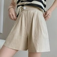 thumbnail image 1 of Vedolay Shorts Short for Womens 2023 Casual Loose Summer Beach Shorts,Khaki L, 1 of 4