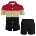 thumbnail image 1 of Vedolay Shorts Tracksuit Men's 2 Pieces Cotton Set Shirt and Shorts Summer Outfits,Light Blue M, 1 of 3