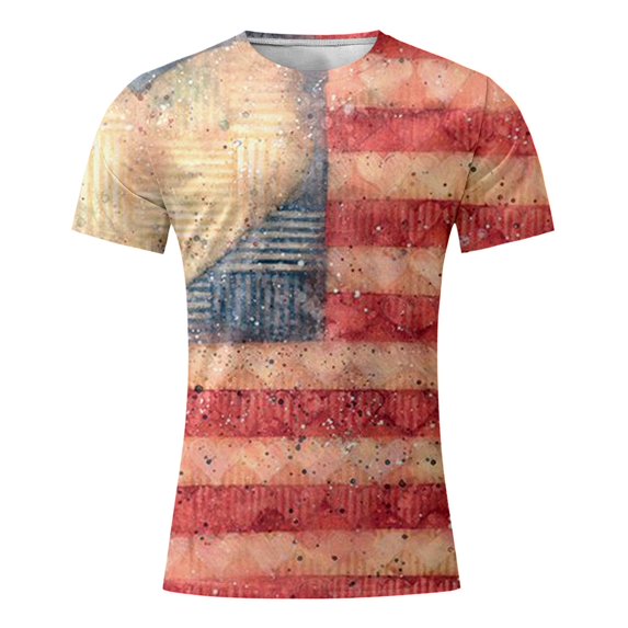 Vedolay Shorts Tracksuit Men's Print Color Short Sleeve Zip Shirt Shorts Set Summer Casual Streetwear Suits,Red S