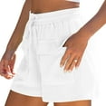 thumbnail image 1 of Vedolay Shorts for Women Plus Size Short for Womens Plus Size Sport Knit Short,White XL, 1 of 5
