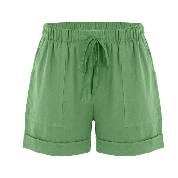 Vedolay Shorts for Women Short for Womens 2023 Casual Loose Summer Beach Shorts,Green 3XL