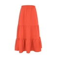 thumbnail image 1 of Vedolay Skirt For Women Trendy Boho Floral Long Summer Beach Chiffon Wrap Cover Up Maxi Skirt for Women,Orange XXL, 1 of 5