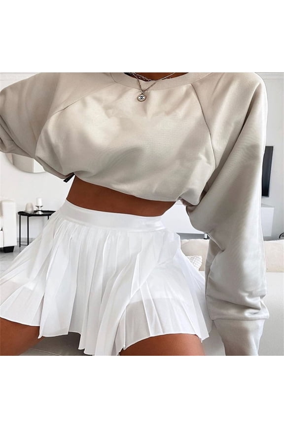 Skirt Pleated Handkerchief Maxi Skirt Flowy Flare Irregular Hem Elastic Waist Midi A Line Dress Spring Summer Soft,White L