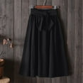 thumbnail image 1 of Vedolay Skirt With Slit Women's Basic Solid Versatile Stretchy Flared Casual Mini Skater Skirt,Black A, 1 of 3