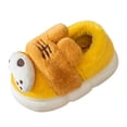 thumbnail image 1 of Vedolay Slippers Toddler Comfort House Slippers Cute Warm Plush Slip-On Boys Girls Yellow,22, 1 of 5