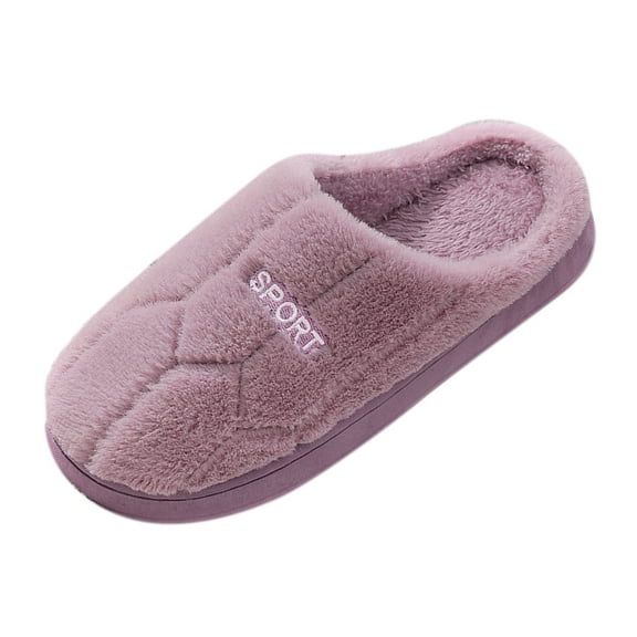 Vedolay Slippers Women Anti-Slip Soft Plush House Slippers Cute Shoes Purple,38-39