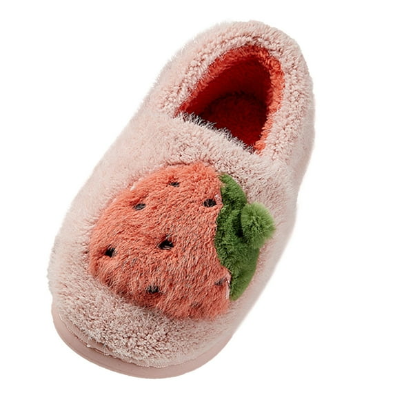 Vedolay Slippers for Kids Winter Toddler Girls Cartoon Warm Indoor House Slippers Pink,22