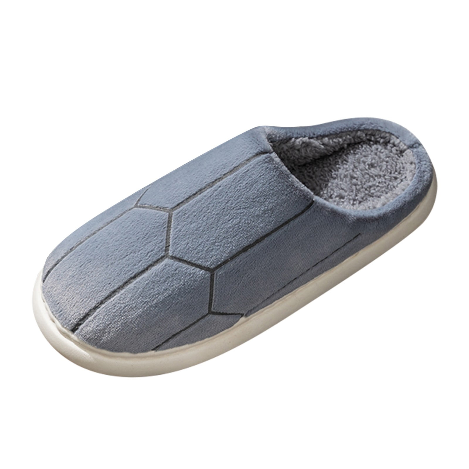 Vedolay Slippers for Men Soft Plush Cozy Indoor Outdoor Slippers Grey ...