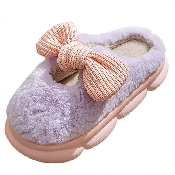 Vedolay Slippers for Women 2023 Winter Warm Slipper Indoor Outdoor Slippers Purple,39