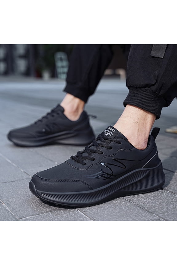 Sneakers Men Slip On Shoes Non Slip Fashion Comfortable Flats Loafer,Black 10