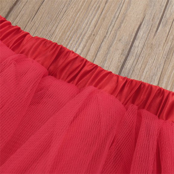 Vedolay Spring Dresses Fancy Flower Girl Dress Girls Holy Communion Dresses for Wedding Pageant,Red 3-8 Years