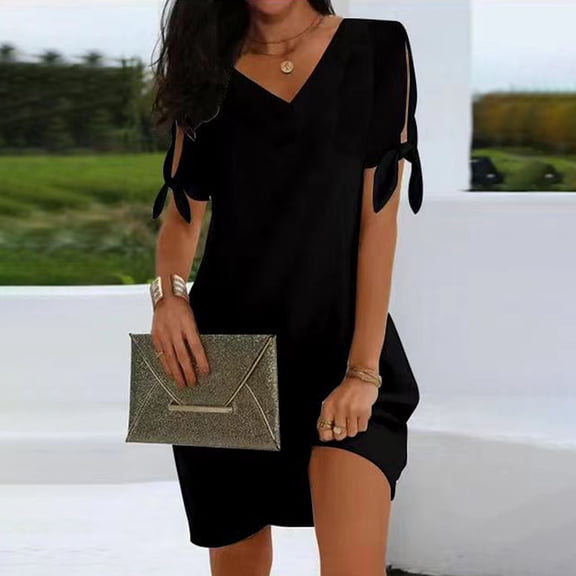 Vedolay Spring Dresses For Women 2023 Womens Deep V Neck Bodycon Mini Dress Long Sleeve Ruched Wrap Club Party Dresses,Black XL