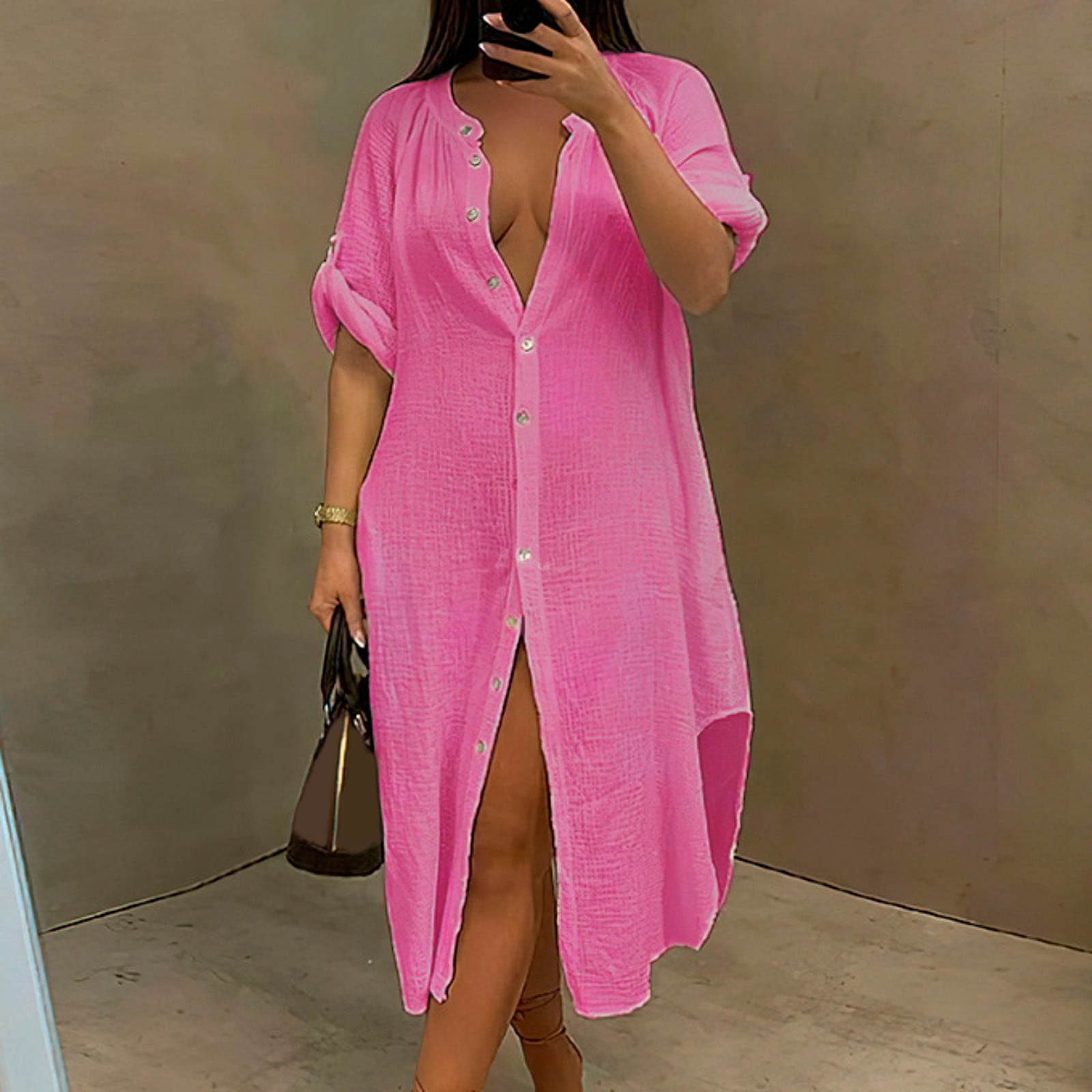 Racerback maxi dress with pockets 2025