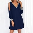 thumbnail image 1 of Vedolay Spring Dresses For Women Women's Split Bodycon Evening Long Dress,Navy L, 1 of 5