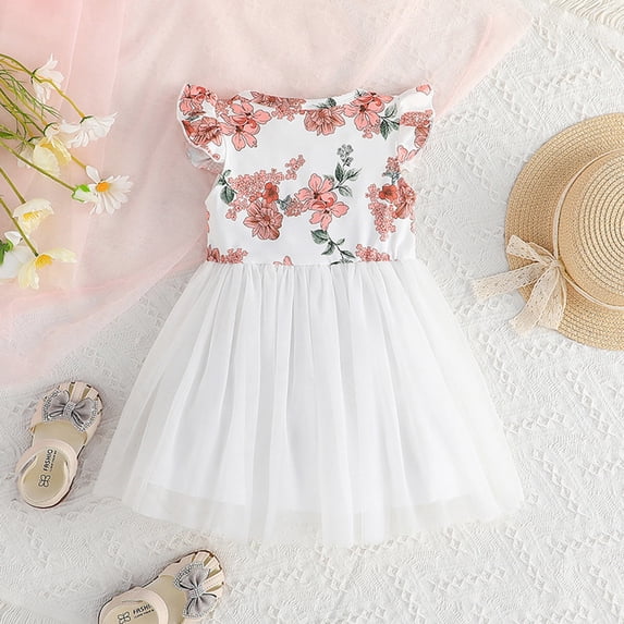 Vedolay Spring Dresses Tween Girls Elegant Dresses,White 18-24 Months