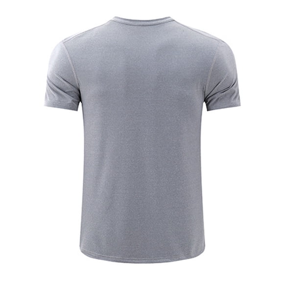 Vedolay Spring Tops For Men Men's Slim-Fit Short-Sleeve Cotton Crewneck T-Shirt,Gray 3XL
