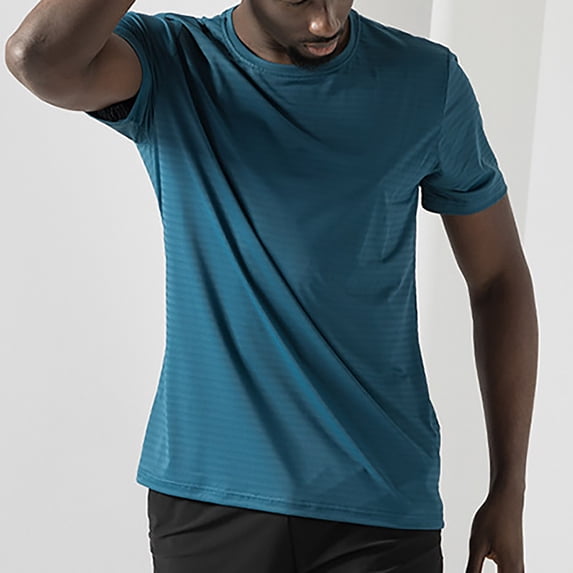 Vedolay Spring Tops Men's Wrap Deep V Neck Short Sleeve Tee Casual T Shirt Tops,Blue XL