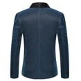 thumbnail image 1 of Vedolay Suit Jacket Office Blazer Jacket for Men Long Sleeve Open Front Jacket,Blue M, 1 of 3