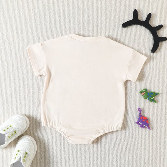 Vedolay Summer Baby Bodysuits Baby Girl's Romper Floral Print V Neck Sleeveless Zip Up Jumpsuits,Beige 12-18 Months